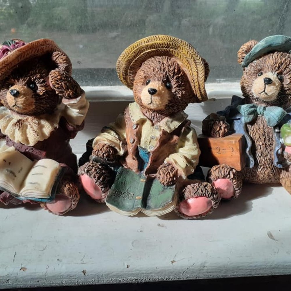 Vintage Bear Decor Set